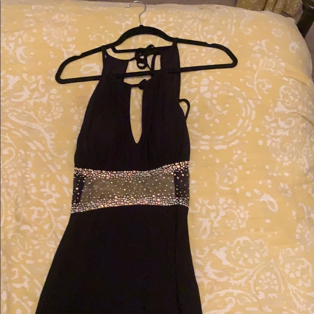 Prom dress black/ silver beads